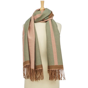Cozy Reversible Scarf with Tassels