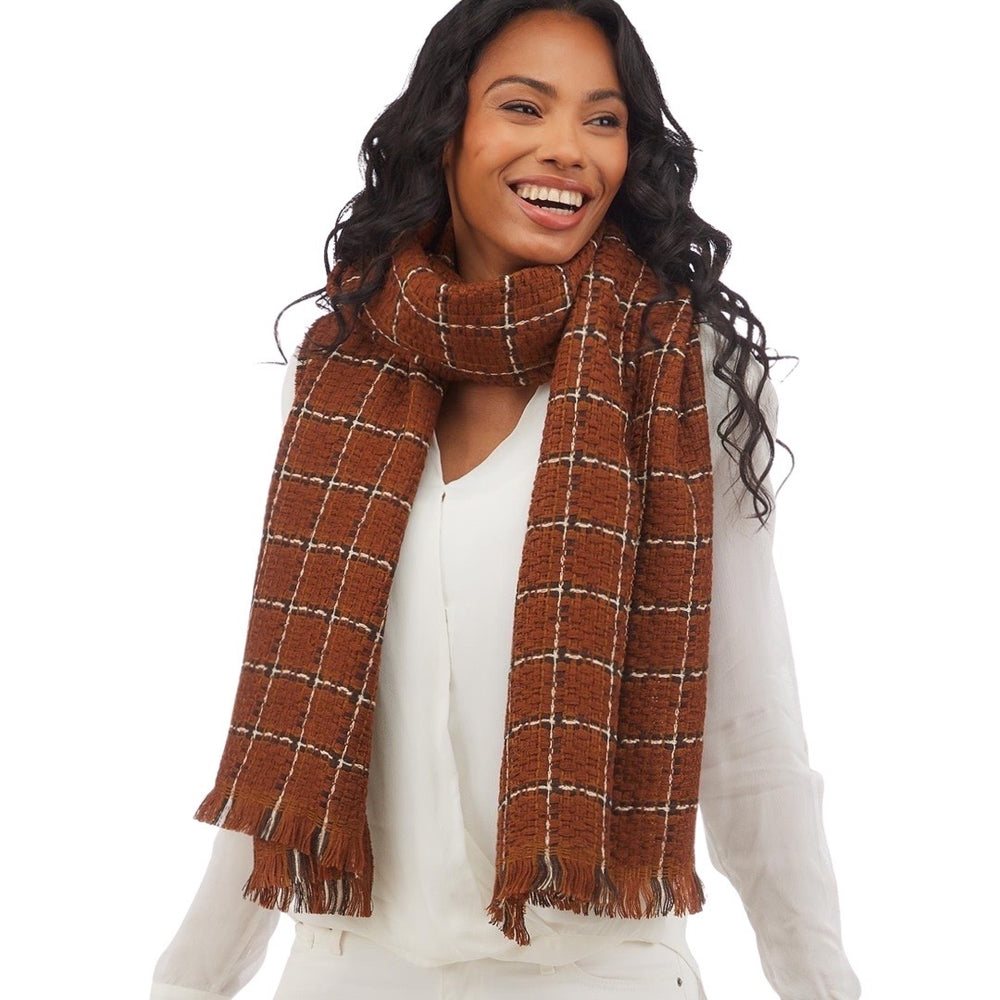 Check It Out Soft and Silky Checked Scarf