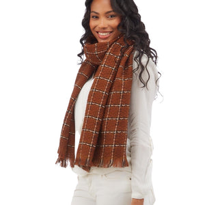 Check It Out Soft and Silky Checked Scarf