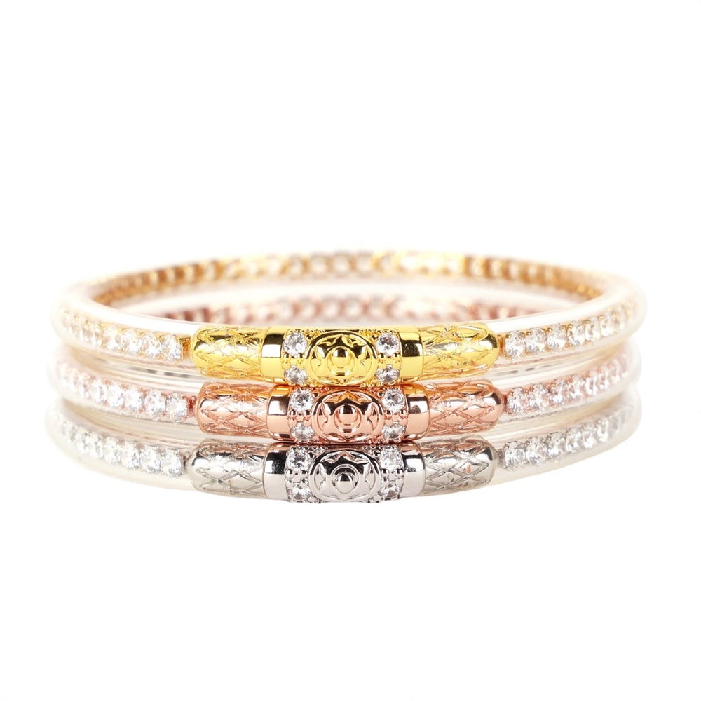 THREE QUEENS ALL WEATHER BANGLES® (AWB®) - CLEAR CRYSTAL