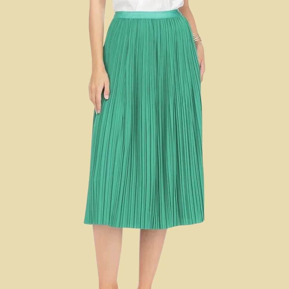 Jade Pleated Midi Skirt