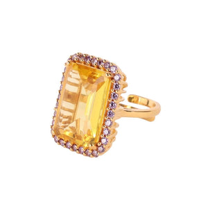 
            
                Load image into Gallery viewer, Citrine/Amethyst Nebula Ring
            
        