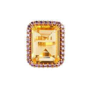 
            
                Load image into Gallery viewer, Citrine/Amethyst Nebula Ring
            
        