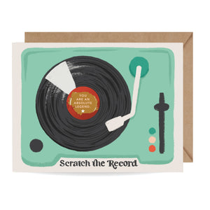 Record Player Scratch-off Card