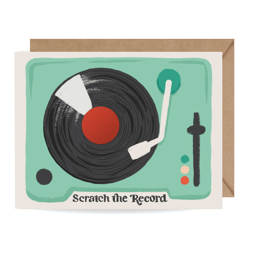 Record Player Scratch-off Card
