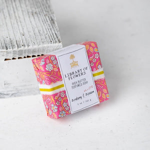 
            
                Load image into Gallery viewer, Hot Pink &amp;amp; Blue Floral Square Soap
            
        