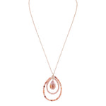 Semi Precious Stone Necklace-Peach