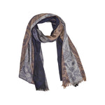 Blue Jacquard Woven Scarf