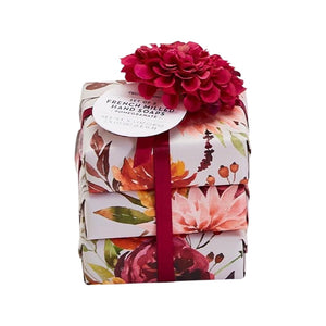 
            
                Load image into Gallery viewer, Blooms and Berries Set of 3 French Milled Hand Soaps with Flower Ribbon
            
        