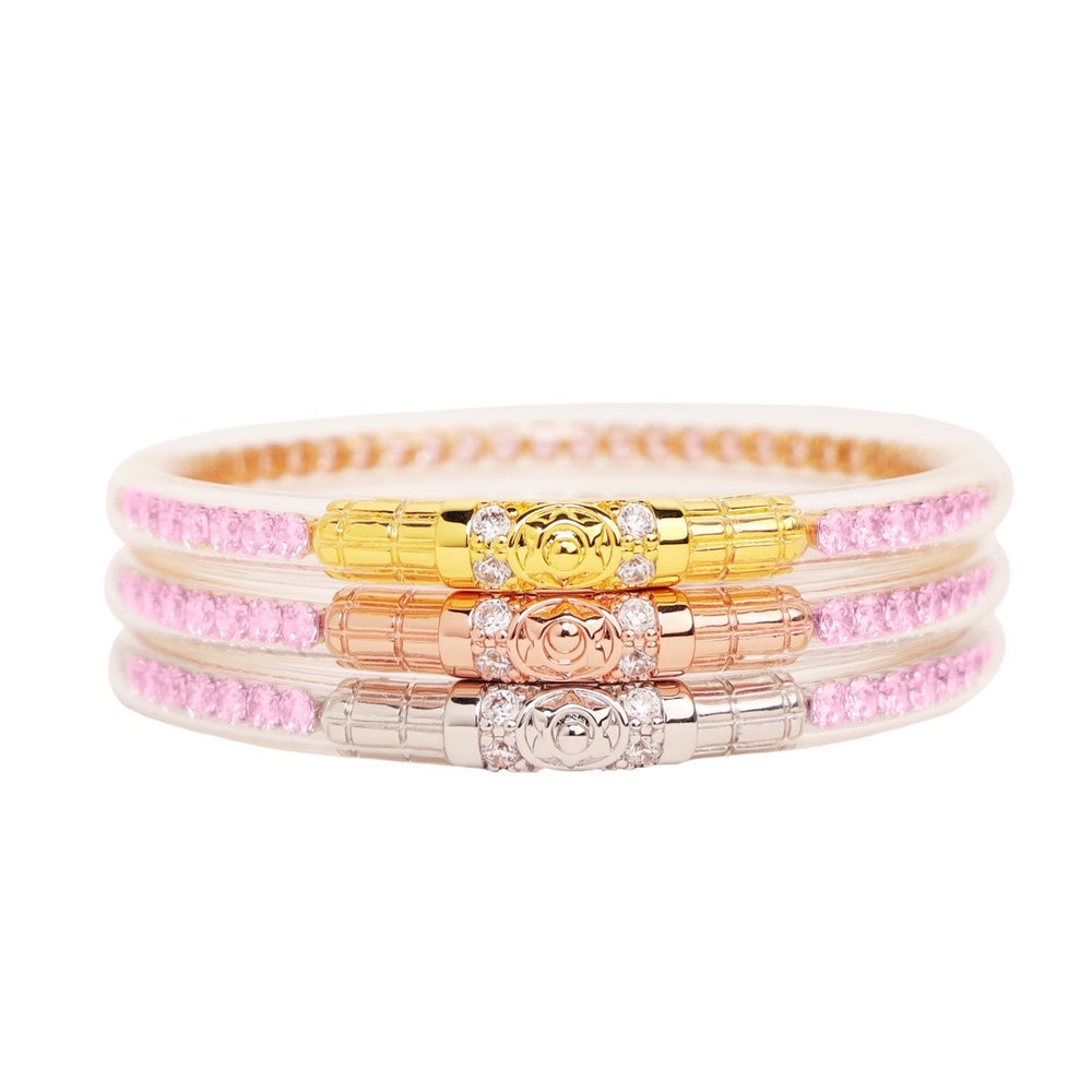 
            
                Load image into Gallery viewer, THREE QUEENS ALL WEATHER BANGLES® (AWB®) - PETAL PINK
            
        