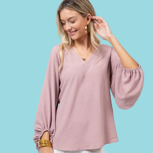 The Apricot V-Neck Top