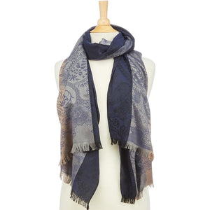 
            
                Load image into Gallery viewer, Blue Jacquard Woven Scarf
            
        