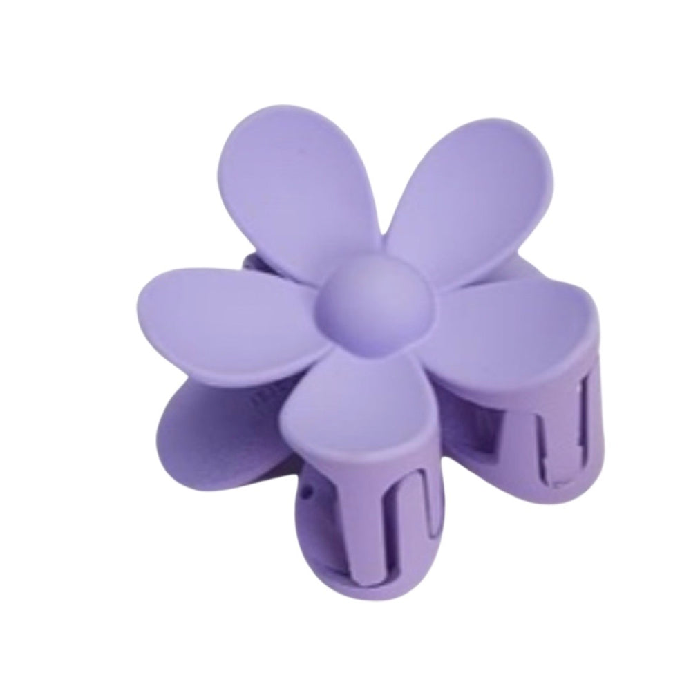 Full Bloom Floral Shaped Matte Finish Claw Clip
