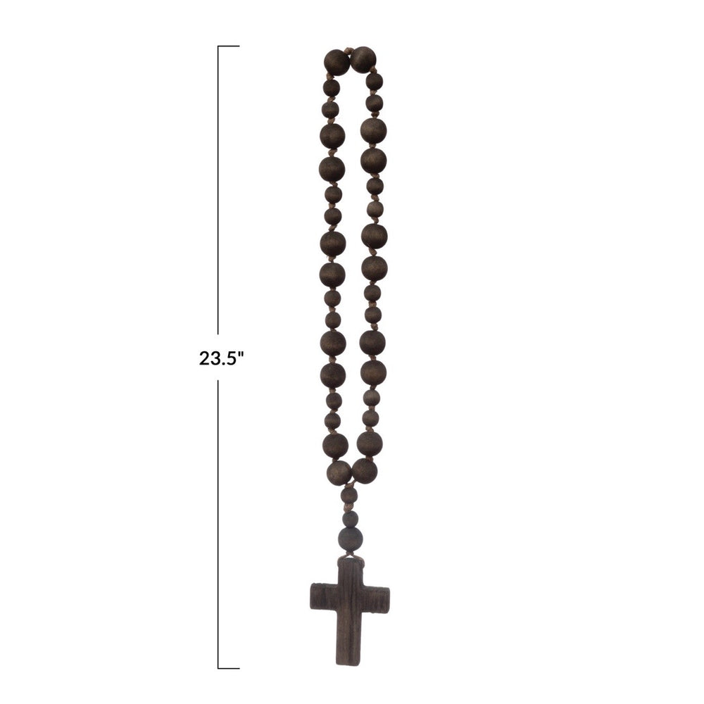 
            
                Load image into Gallery viewer, Wood Bead Rosary with Cross
            
        