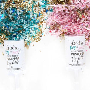 
            
                Load image into Gallery viewer, Push Pop Confetti: Gender Reveal
            
        