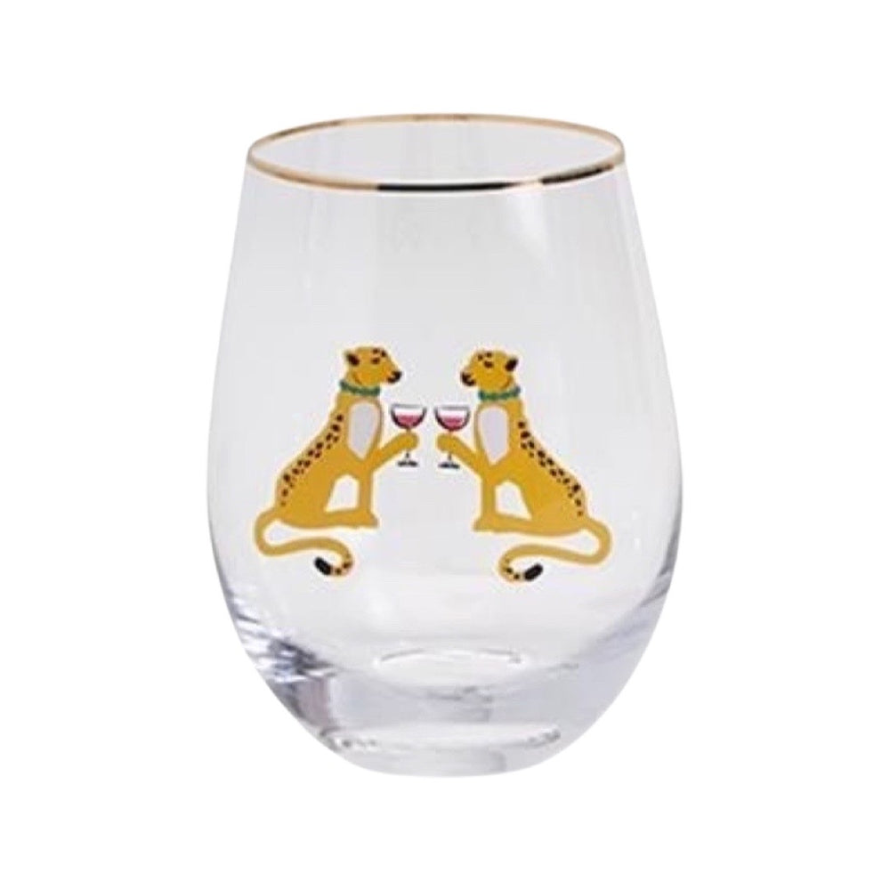 
            
                Load image into Gallery viewer, Animal Party Stemless Wine Glass
            
        