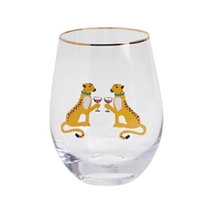 
            
                Load image into Gallery viewer, Animal Party Stemless Wine Glass
            
        