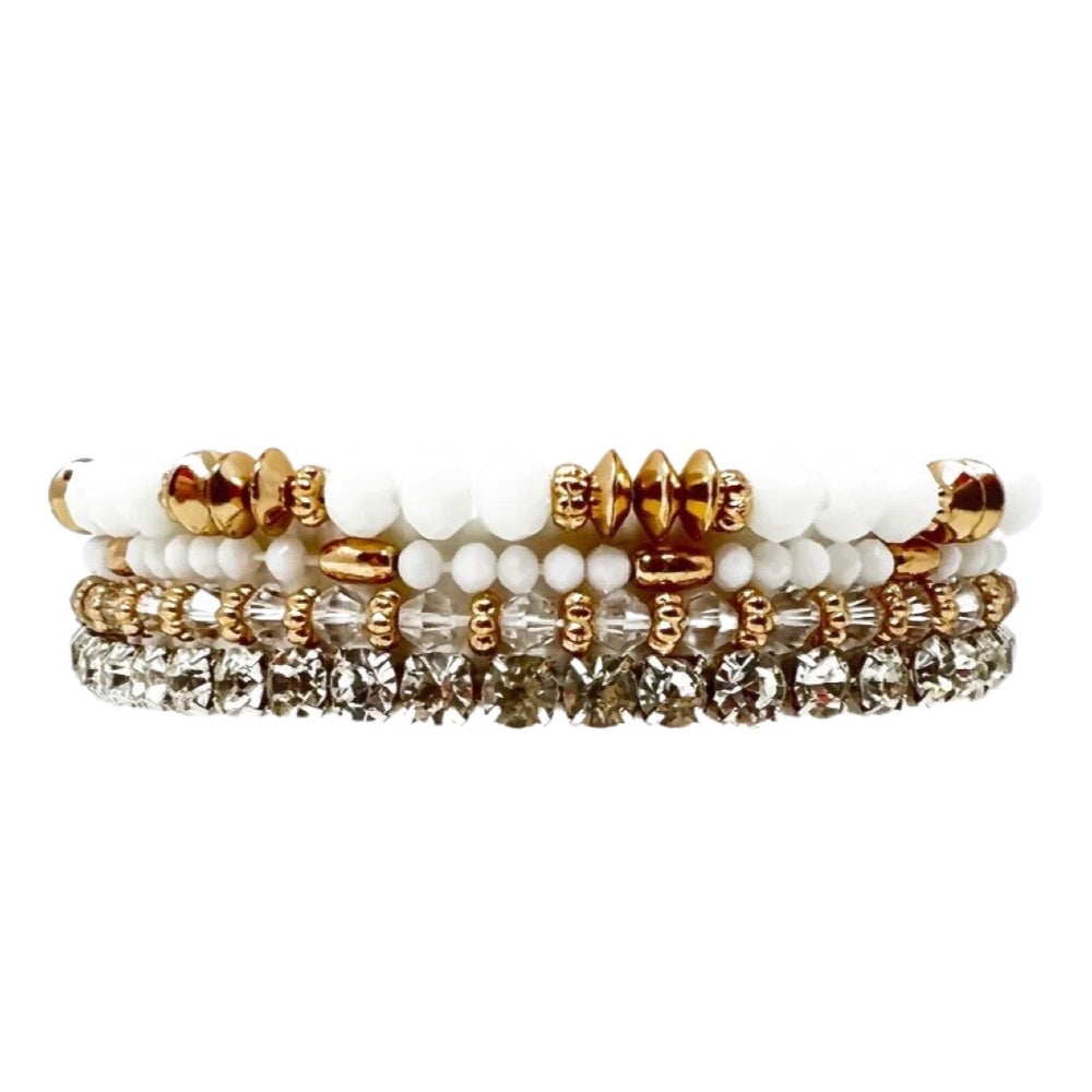 White & Gold Arm Candy Bracelets